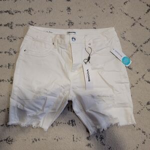 NWT Vigoss Luna High Rise Midi Bermuda Short - white - size 31 (12)